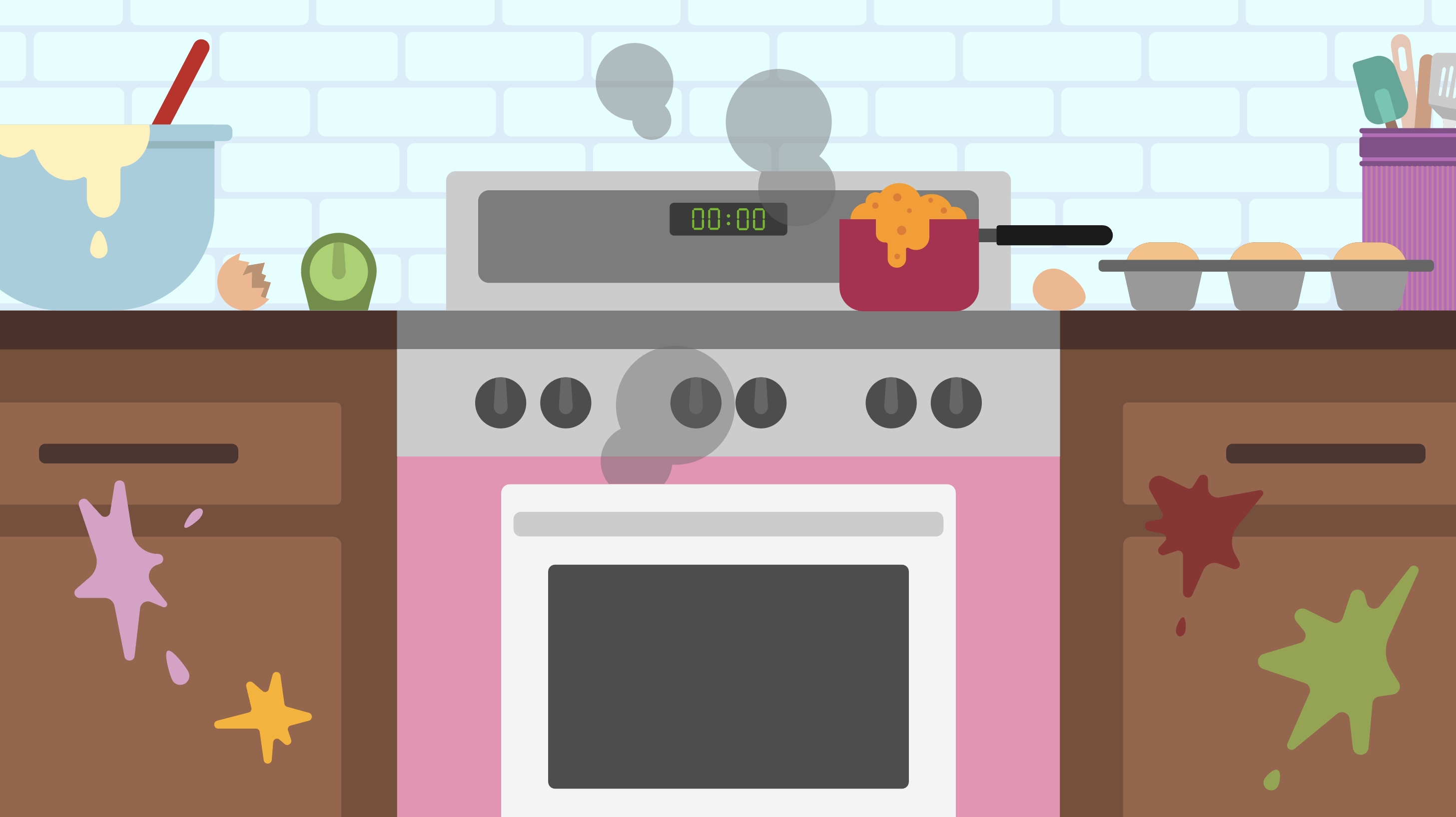 Messy kitchen motion design